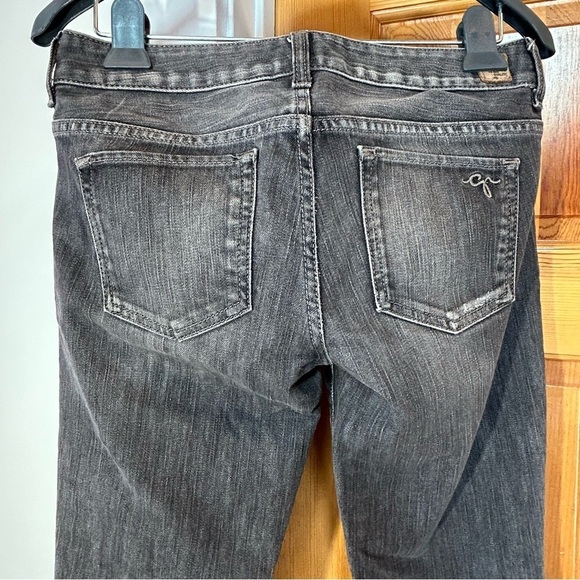 Guess Jeans Starlet Slim Boot Denim Whiskers Distressed Gray Size 27 - Picture 6 of 13